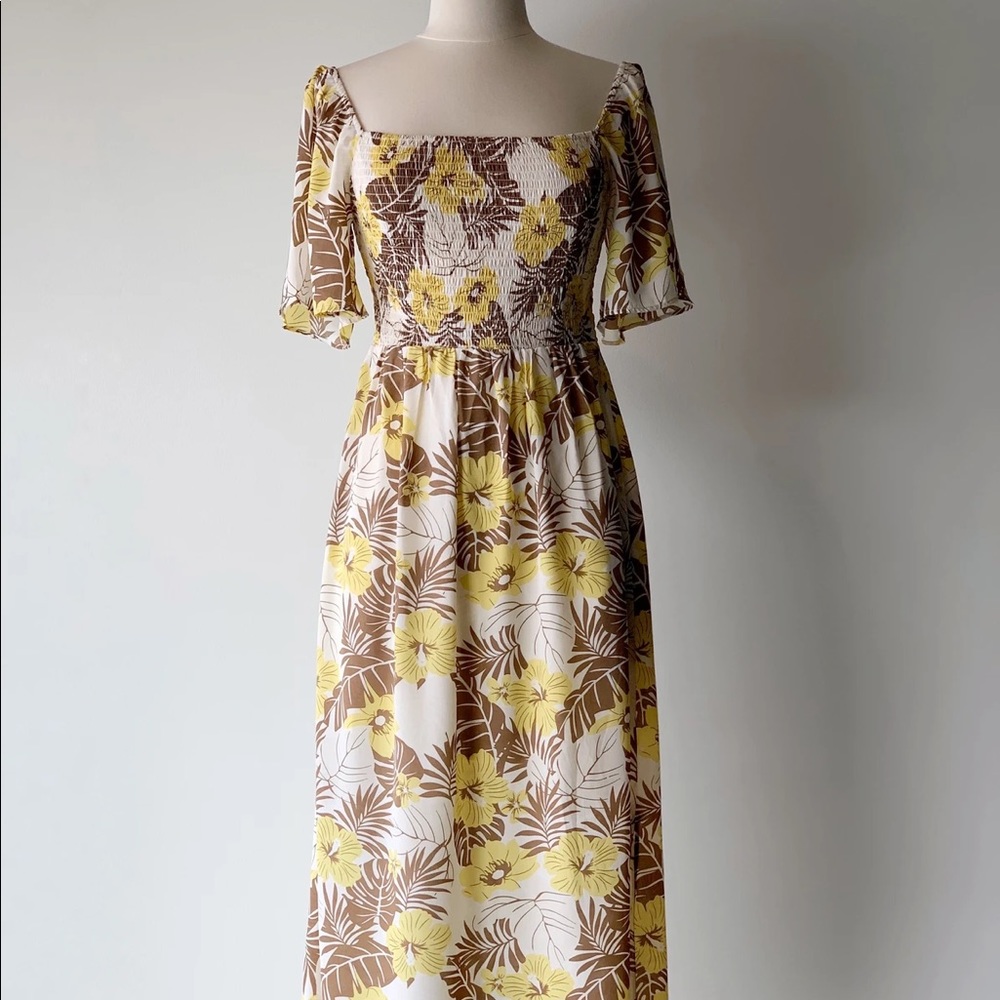 Tropical print dress